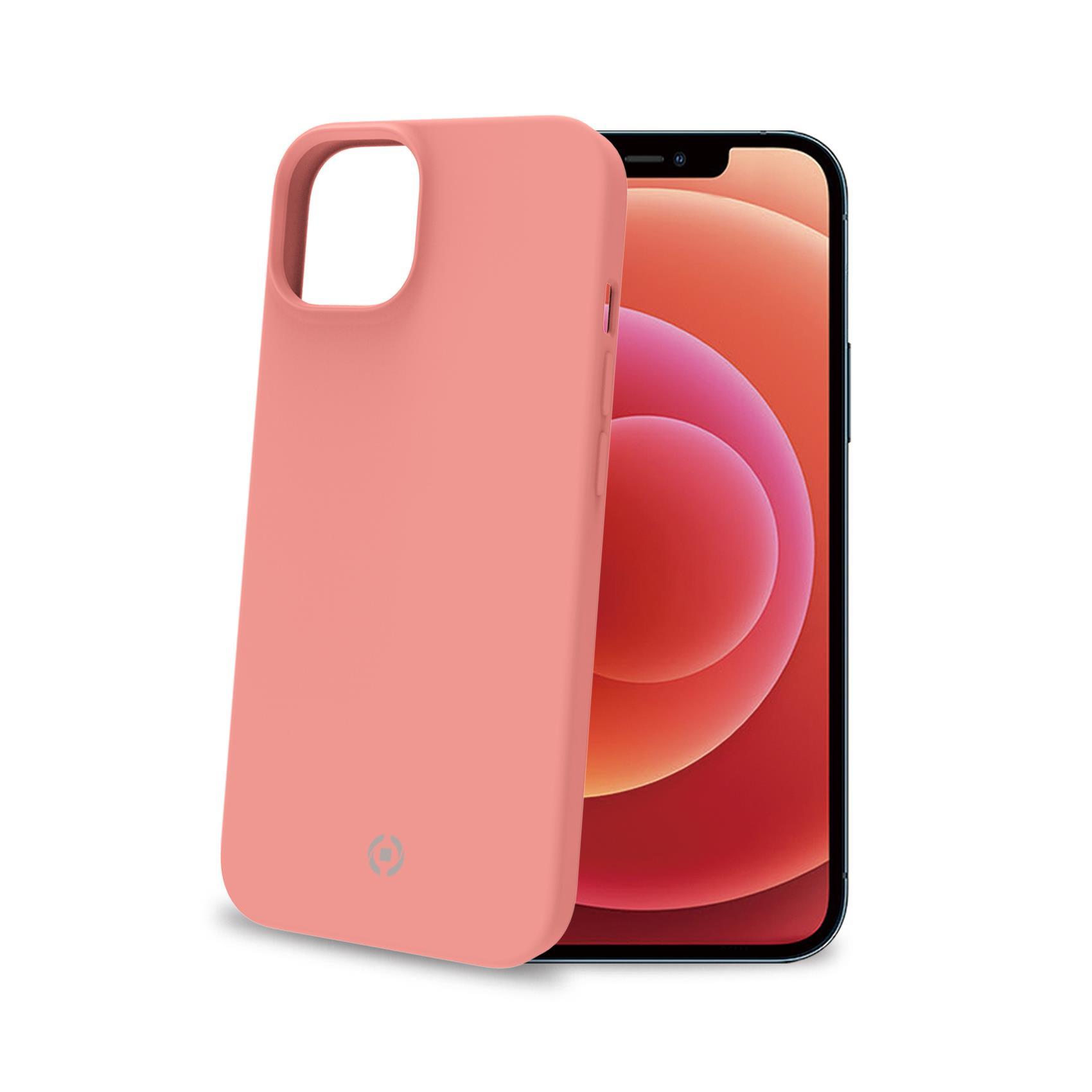 Celly Cromo - Cover per cellulare - TPU (poliuretano termoplastico), rivestimento in silicone - rosa blush - per Apple iPhone 14 Plus