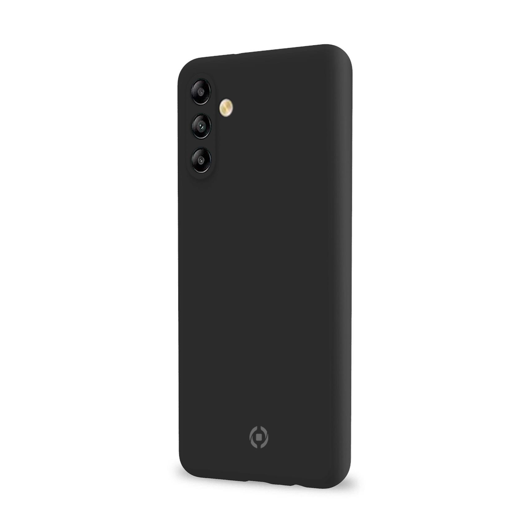 Celly Cromo - Cover per cellulare - poliuretano termoplastico (TPU) rivestito di silicone - nero - per Samsung Galaxy A04s, A13 5G