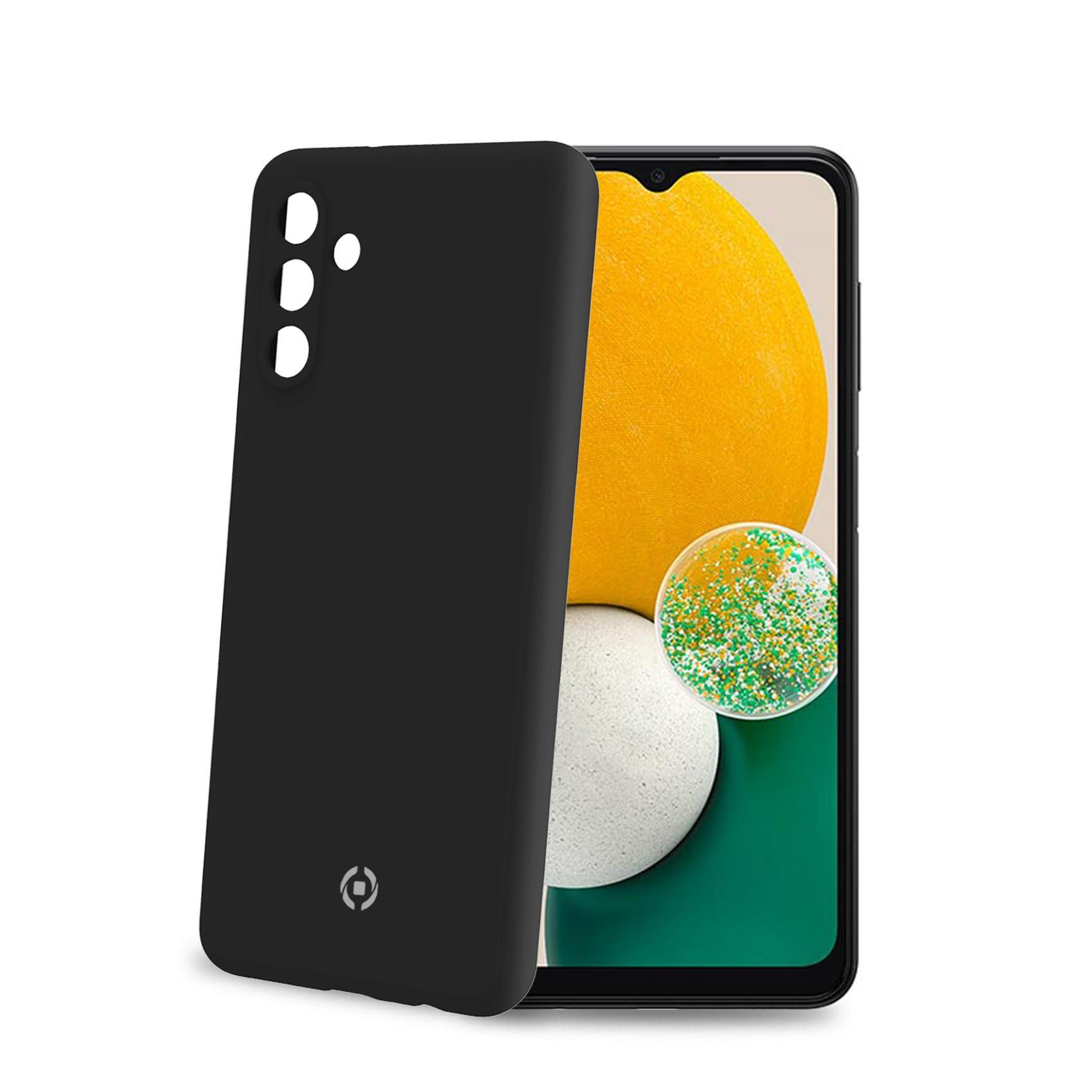 Celly Cromo - Cover per cellulare - poliuretano termoplastico (TPU) rivestito di silicone - nero - per Samsung Galaxy A13, A13 5G