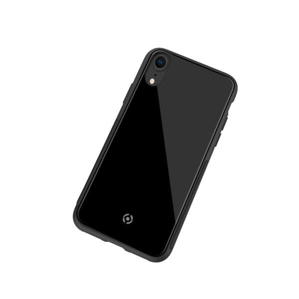 Celly DIAMOND DIAMOND998BK - Cover per cellulare - vetro temperato, TPU (poliuretano termoplastico) - nero - per Apple iPhone XR