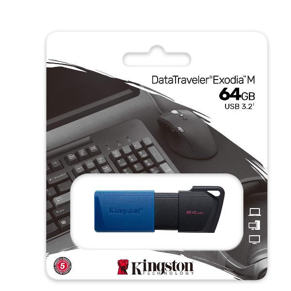Kingston DataTraveler Exodia M - Chiavetta USB - 64 GB - USB 3.2 Gen 1