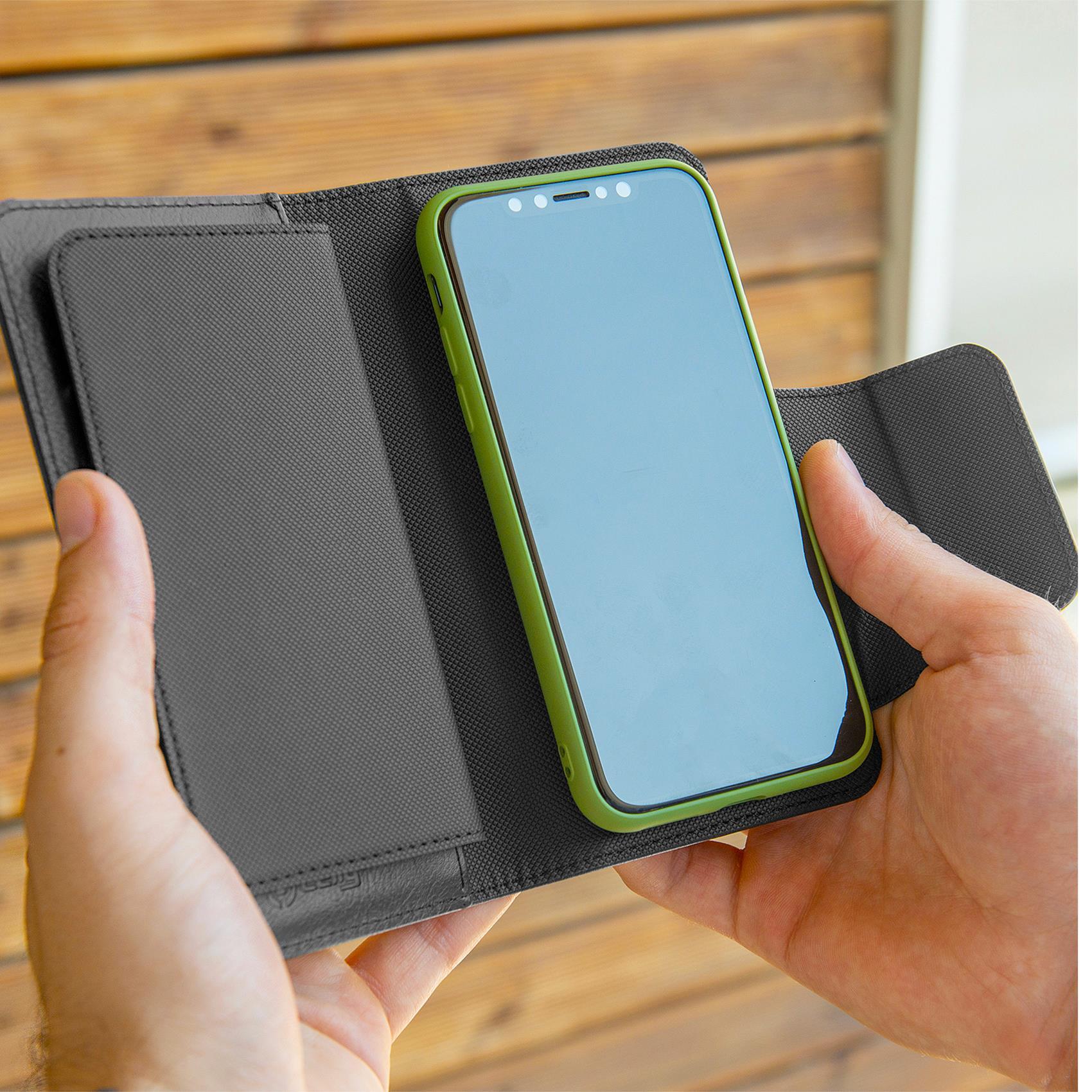 Celly Duomo DUOMOXLBK - Flip cover per cellulare - similpelle - nero