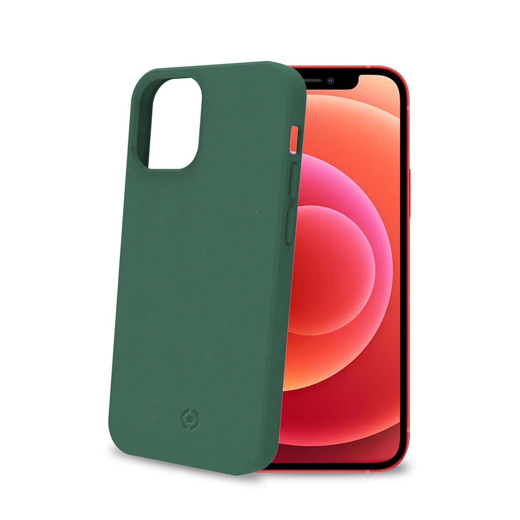 Celly Earth - Cover per cellulare - Materiale vegetale biodegradabile al 100% - verde - 6.7" - per Apple iPhone 12 Pro Max