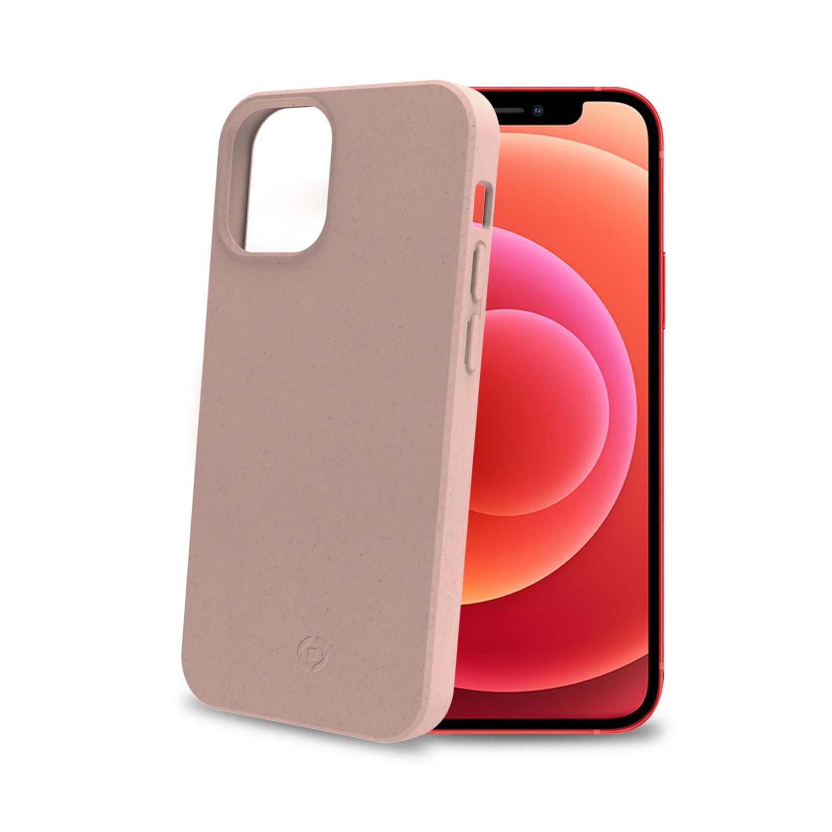 Celly Earth - Cover per cellulare - Materiale vegetale biodegradabile al 100% - rosa - 6.7" - per Apple iPhone 12 Pro Max