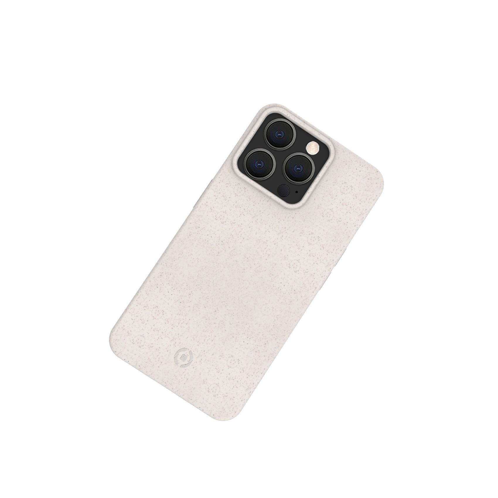 Celly Earth - Cover per cellulare - fibre vegetali - bianco - per Apple iPhone 13 Pro