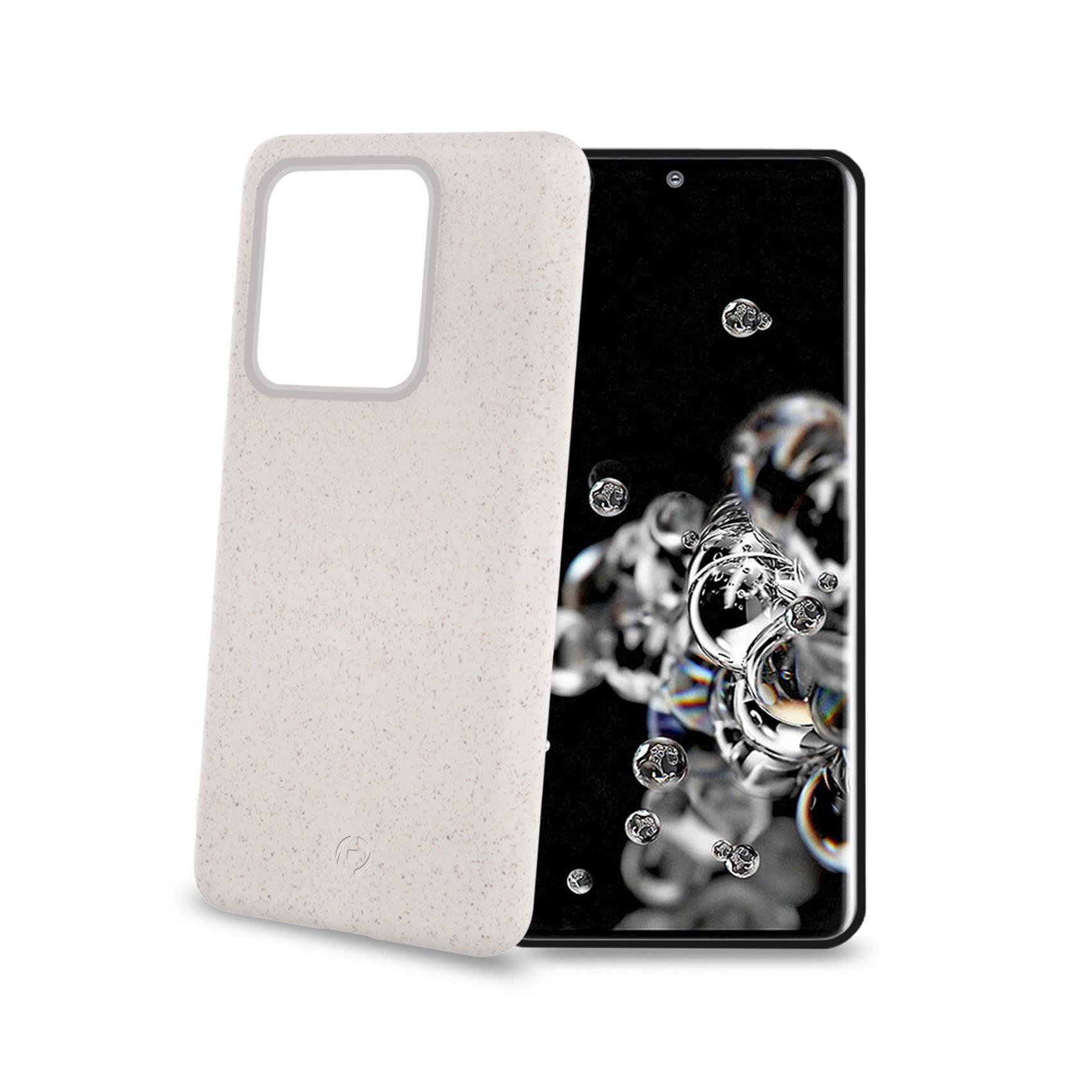 Celly Earth - Cover per cellulare - fibre vegetali - bianco - per Samsung Galaxy S20 Ultra, S20 Ultra 5G