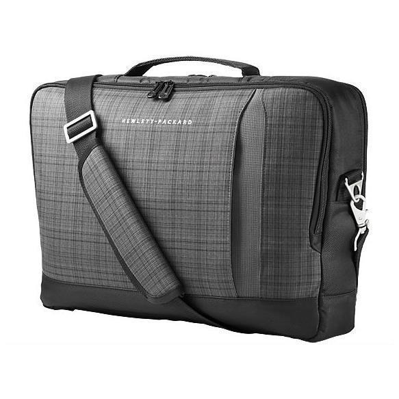 HP Slim Ultrabook Top Load - Borsa trasporto notebook - 15.6" - tessuto scozzese grigio, twill nero