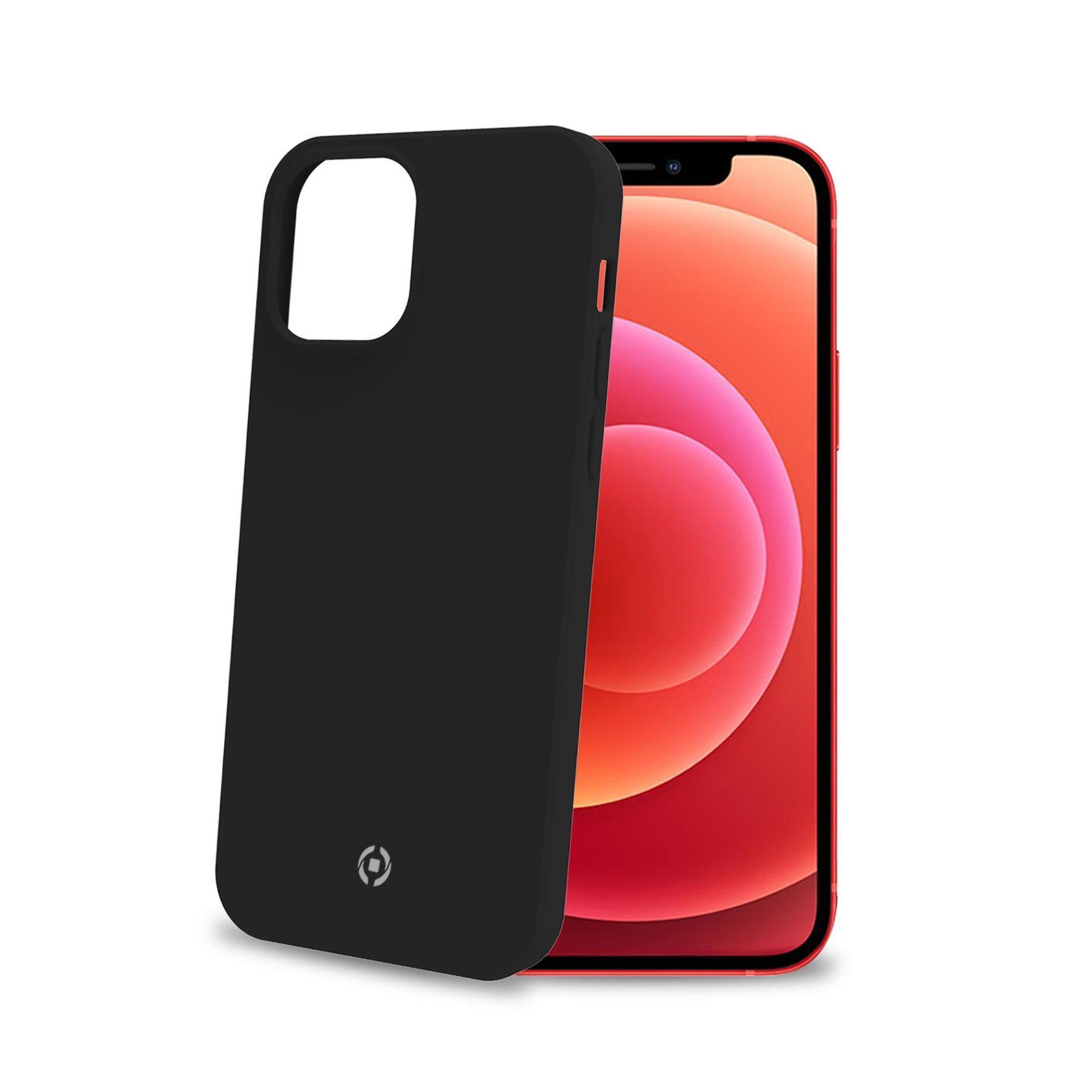 Celly FEELING - Cover per cellulare - silicone liquido - nero - per Apple iPhone 12 Pro Max