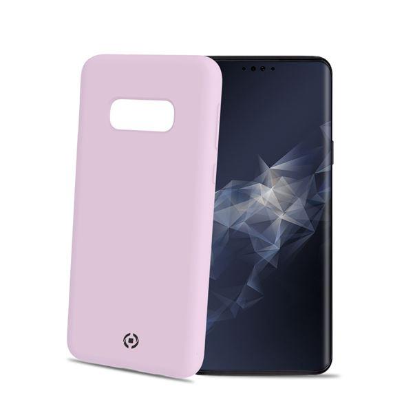 Celly FEELING - Cover per cellulare - silicone liquido - rosa, finitura soft-touch del rivestimento - per Samsung Galaxy S10e