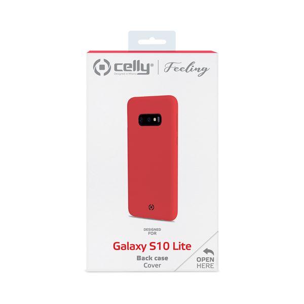 Celly FEELING - Cover per cellulare - silicone liquido - rosso - per Samsung Galaxy S10e