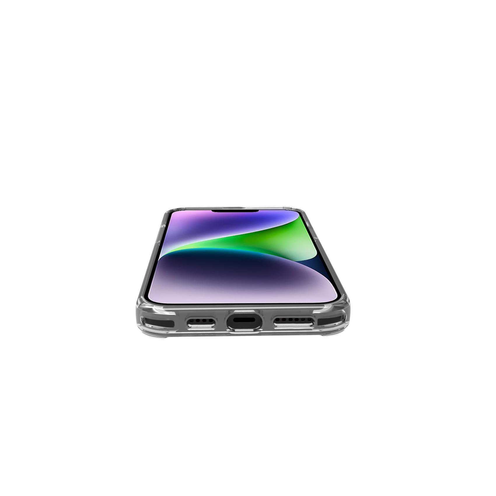 Celly Freedom - Cover per cellulare - with black lacet - policarbonato, TPU (poliuretano termoplastico) - trasparente - per Apple iPhone 14 Plus