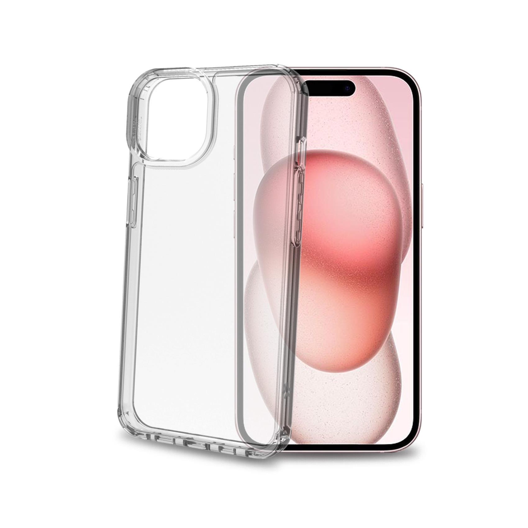 Celly Freedom - Cover per cellulare - con laccetto nero - policarbonato, TPU (poliuretano termoplastico) - trasparente