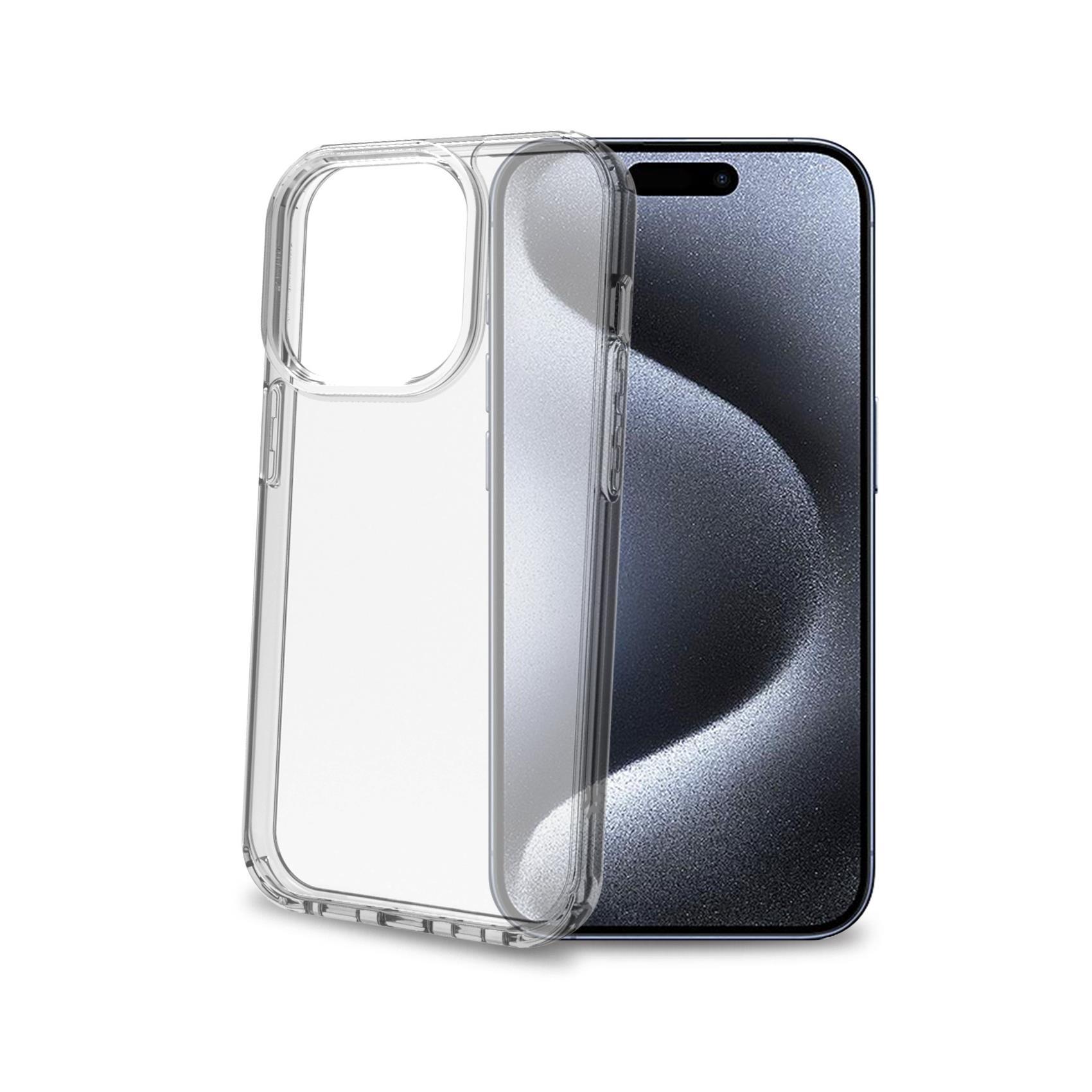 Celly Freedom - Cover per cellulare - con laccetto nero - policarbonato, TPU (poliuretano termoplastico) - trasparente