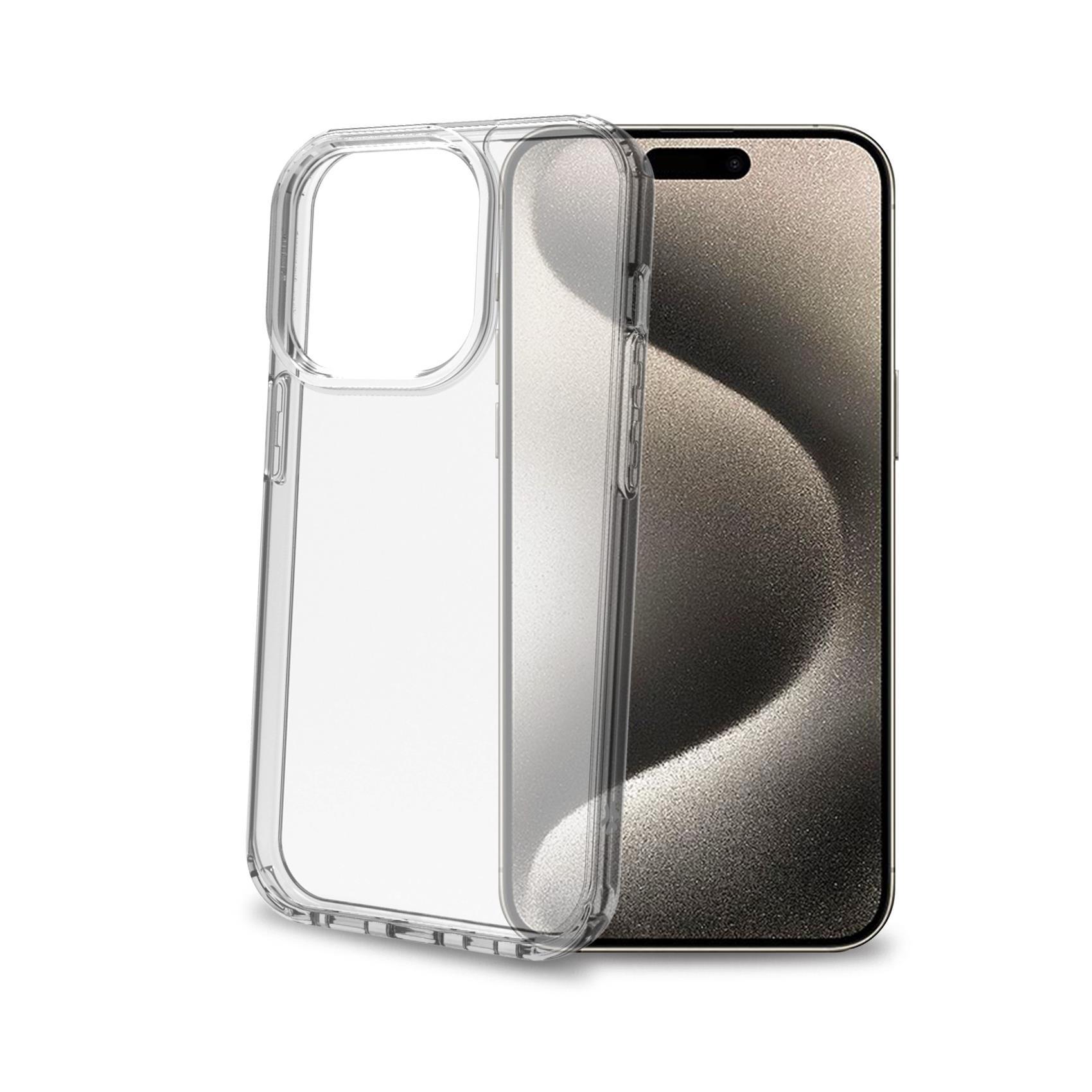 Celly Freedom - Cover per cellulare - con laccetto nero - policarbonato, TPU (poliuretano termoplastico) - trasparente