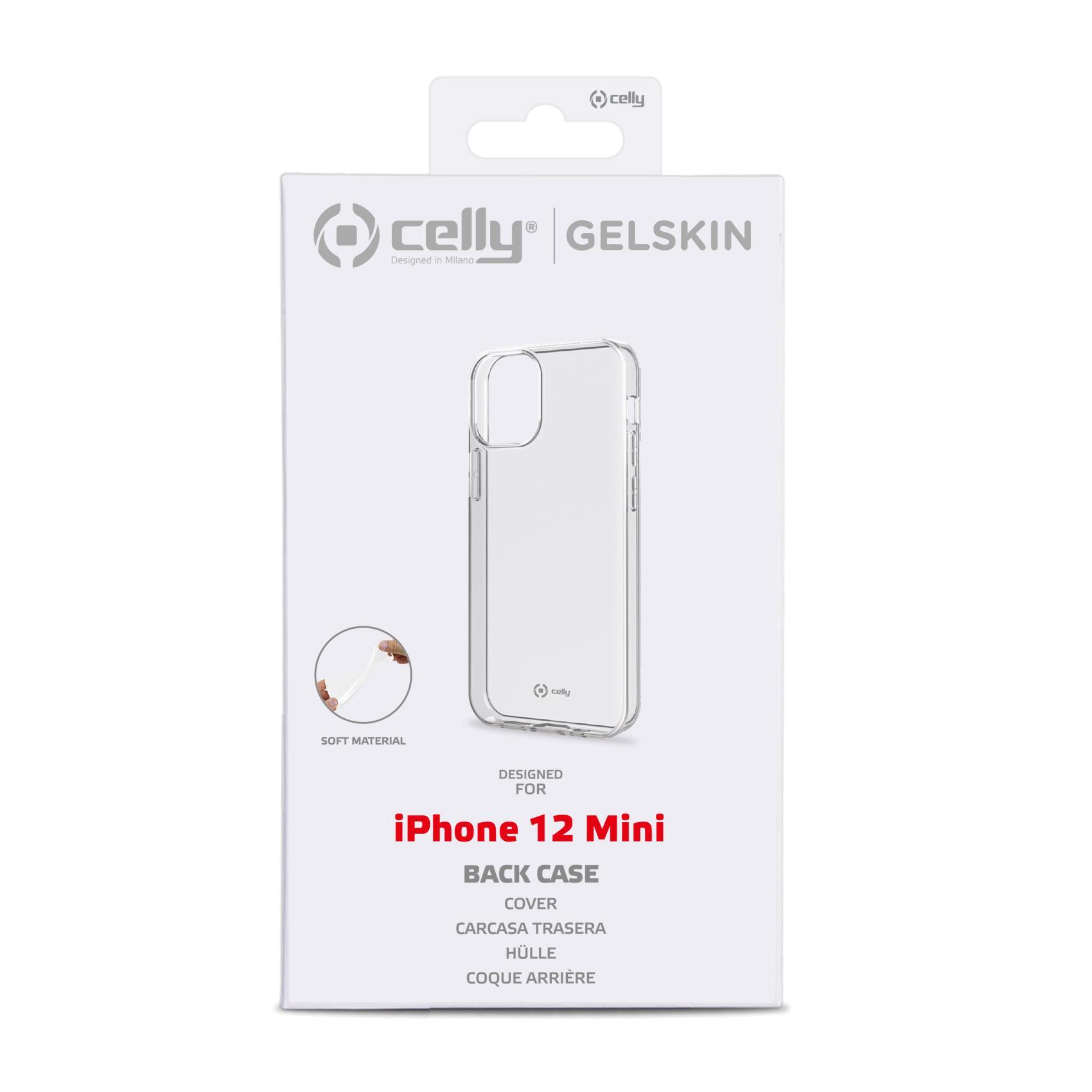 Celly Gelskin - Cover per cellulare - TPU (poliuretano termoplastico) - trasparente - per Apple iPhone 12 mini