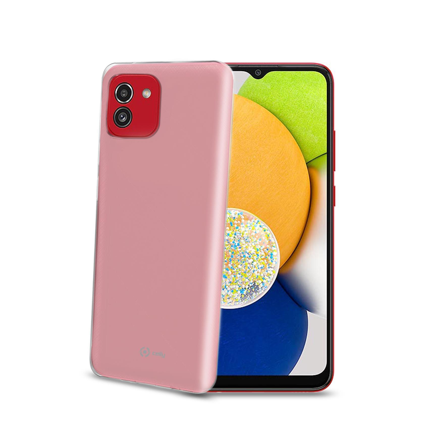 Celly Gelskin - Cover per cellulare - TPU (poliuretano termoplastico) - trasparente - per Samsung Galaxy A03, A03 Core, A03s