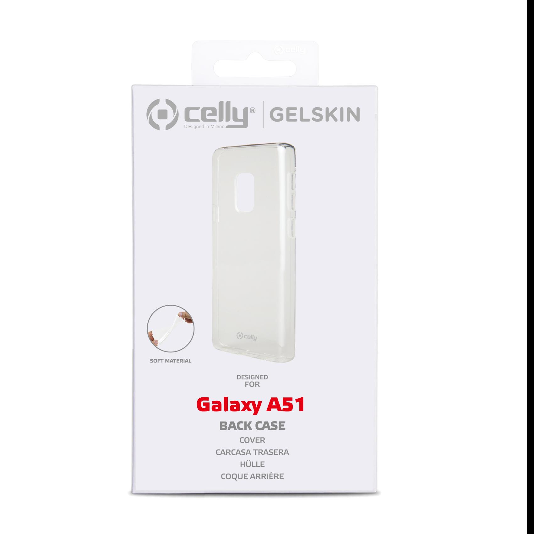 Celly Gelskin - Cover per cellulare - TPU (poliuretano termoplastico) - trasparente - per Samsung Galaxy A51