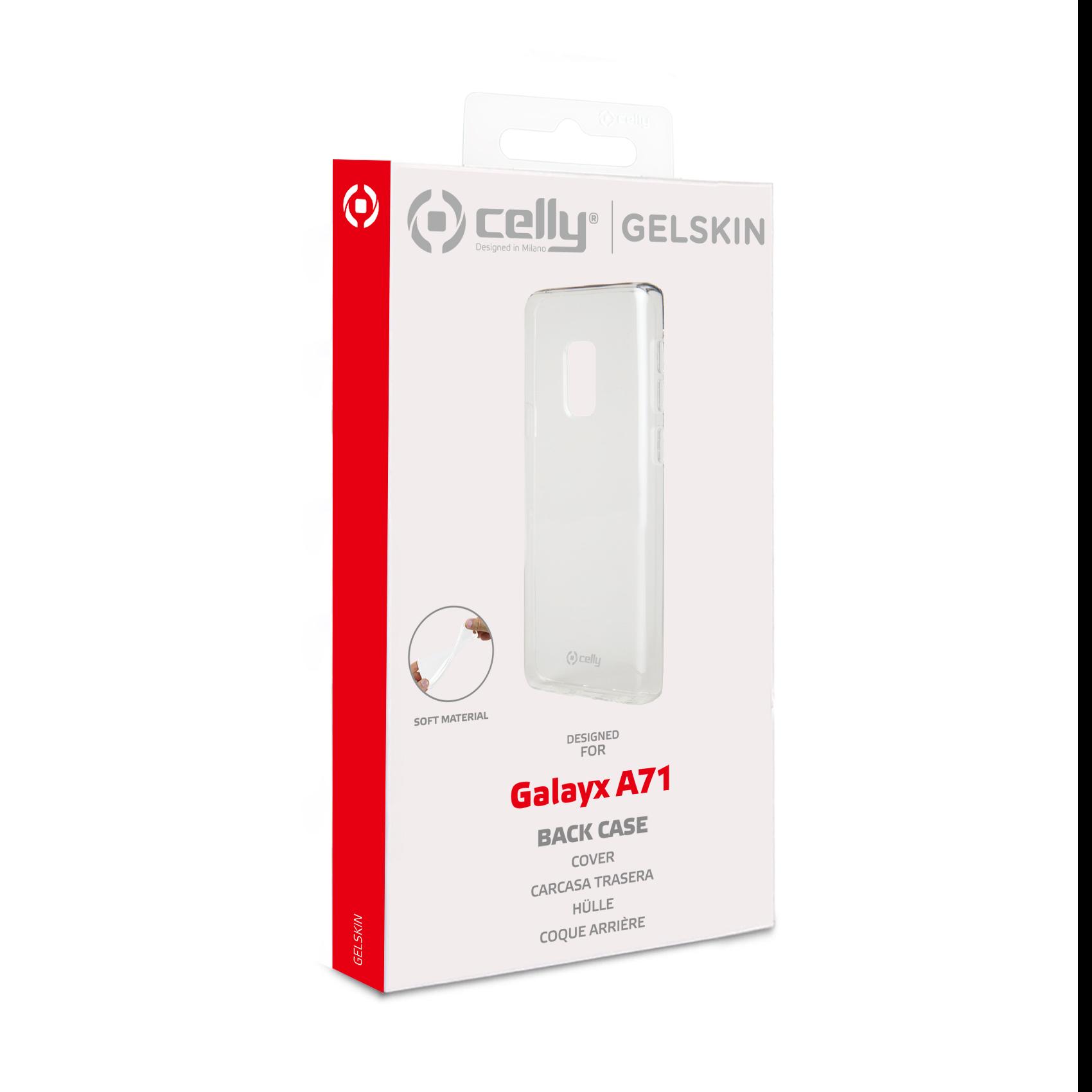 Celly Gelskin - Cover per cellulare - TPU (poliuretano termoplastico) - trasparente - per Samsung Galaxy A71