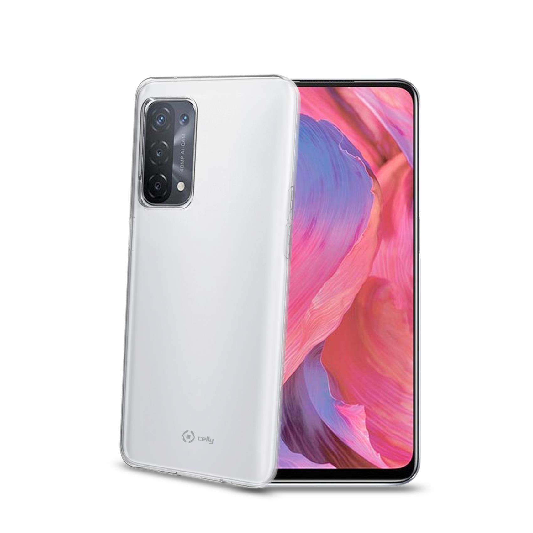 Celly Gelskin - Cover per cellulare - TPU (poliuretano termoplastico) - trasparente - per OPPO A74 5G
