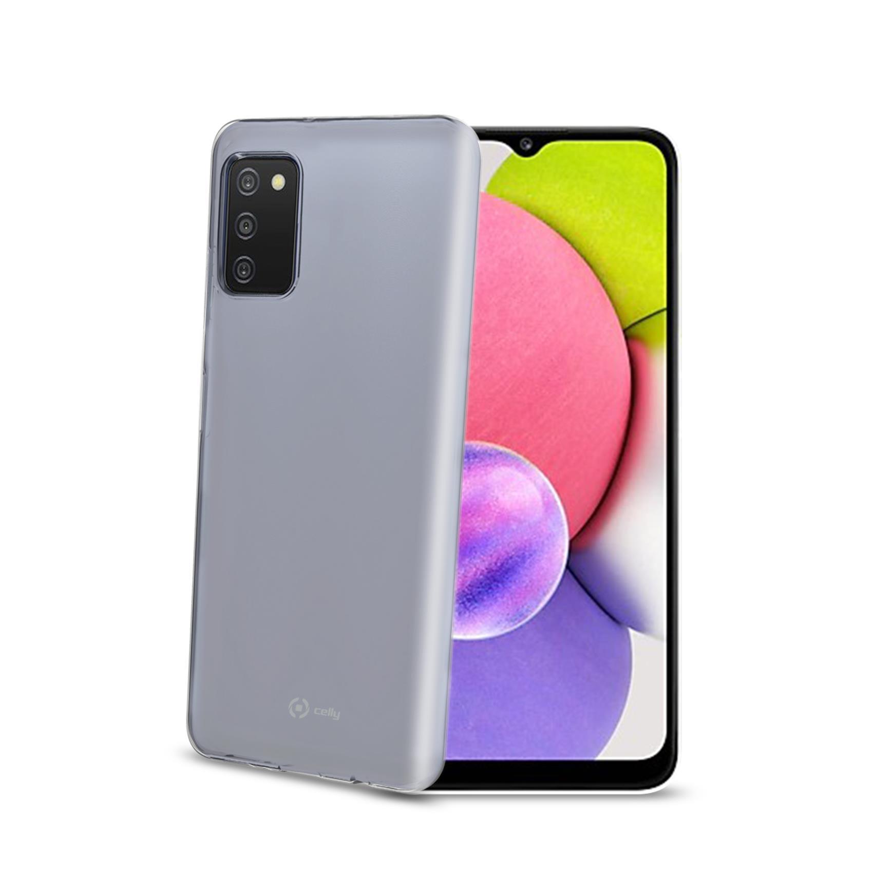 Celly Gelskin - Cover per cellulare - TPU (poliuretano termoplastico) - trasparente - per Samsung Galaxy A03s