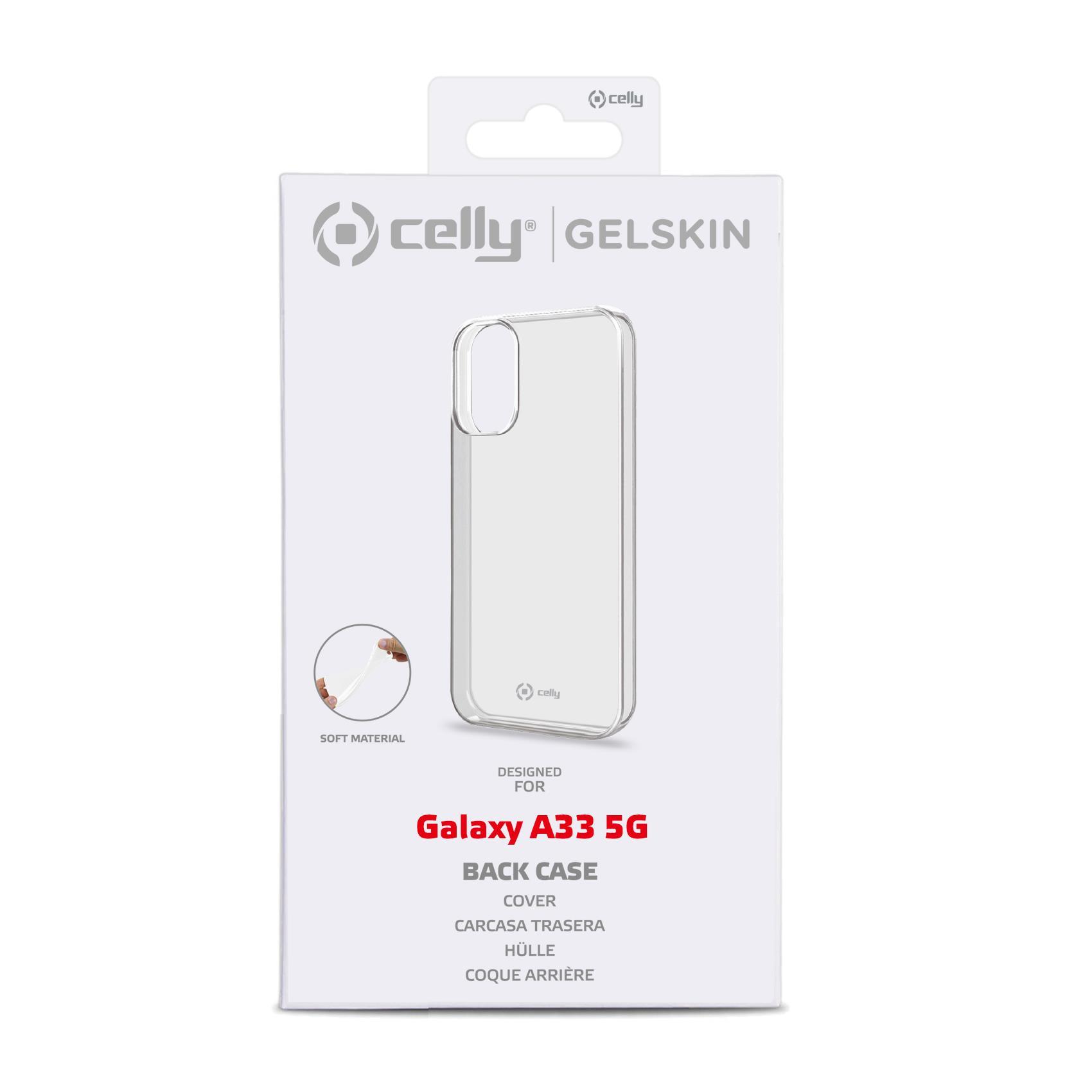 Celly Gelskin - Cover per cellulare - TPU (poliuretano termoplastico) - trasparente - per Samsung Galaxy A33 5G