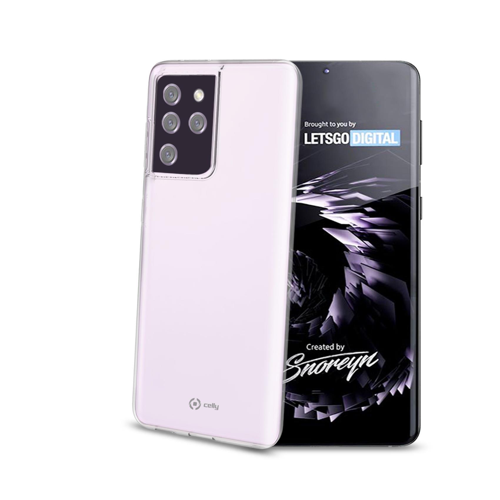 Celly Gelskin - Cover per cellulare - TPU (poliuretano termoplastico) - trasparente - per Samsung Galaxy S21 Ultra 5G