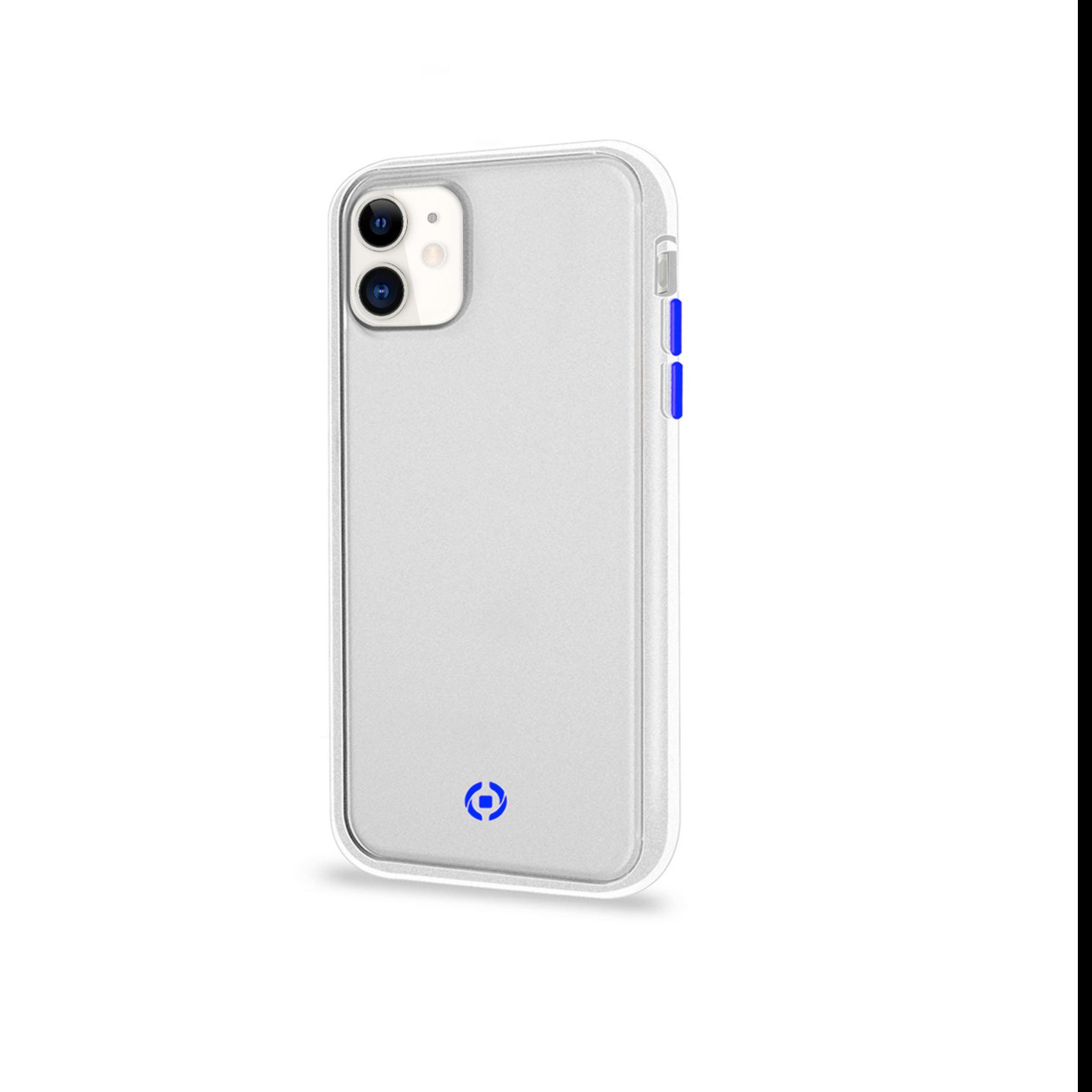Celly Glacier - Cover per cellulare - policarbonato, TPU (poliuretano termoplastico) - bianco, trasparente opaco - per Apple iPhone 11