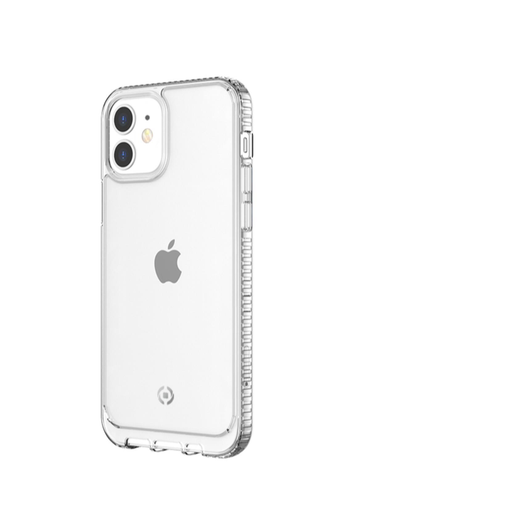 Celly Hexalite - Cover per cellulare - policarbonato, TPU (poliuretano termoplastico) - trasparente - per Apple iPhone 12 mini