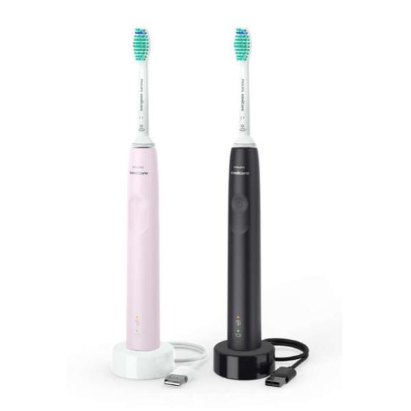 Philips 3100 Series HX3675 - Set spazzolino da denti - black/sugar rose