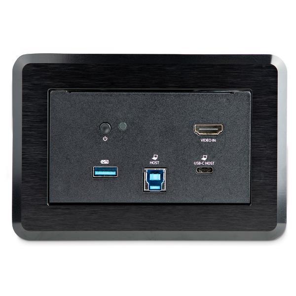 StarTech.com Docking station da tavolo 4K e scatola di connettività - Host USB-C o USB-A, HDMI, 4xUSB, 60W USB-C PD, RJ45 (KITBZDOCK) - Docking station - USB-C / USB 3.0 - HDMI - GigE - Compatibile TAA