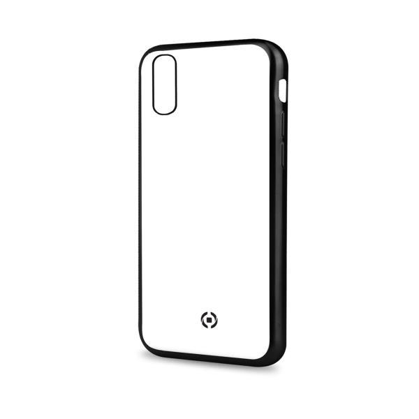 Celly Laser Matt - Cover per cellulare - TPU (poliuretano termoplastico) - nero, trasparente - per Apple iPhone XS Max