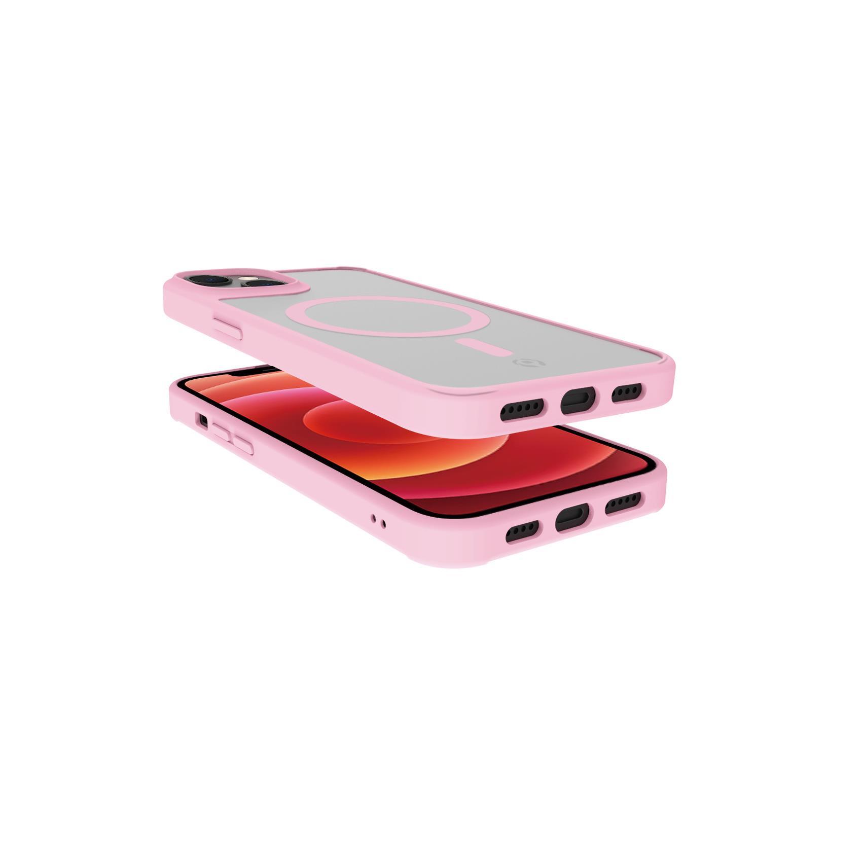 Celly MAGMATT - Cover per cellulare - compatibile MagSafe - policarbonato, TPU (poliuretano termoplastico) - trasparente - per Apple iPhone 14