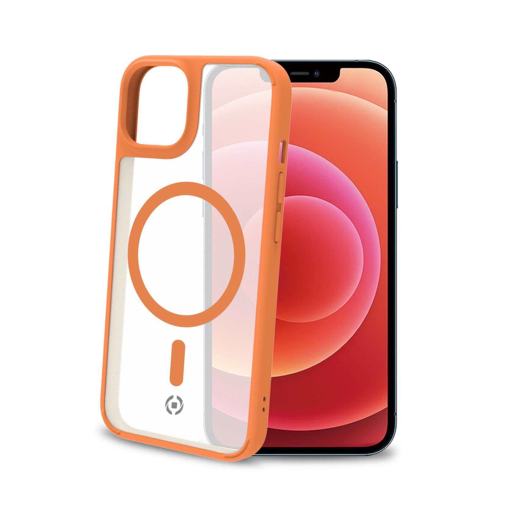 Celly Magmatt - Cover per cellulare - compatibile MagSafe - policarbonato, TPU (poliuretano termoplastico) - giallo, trasparente - per Apple iPhone 14 Plus