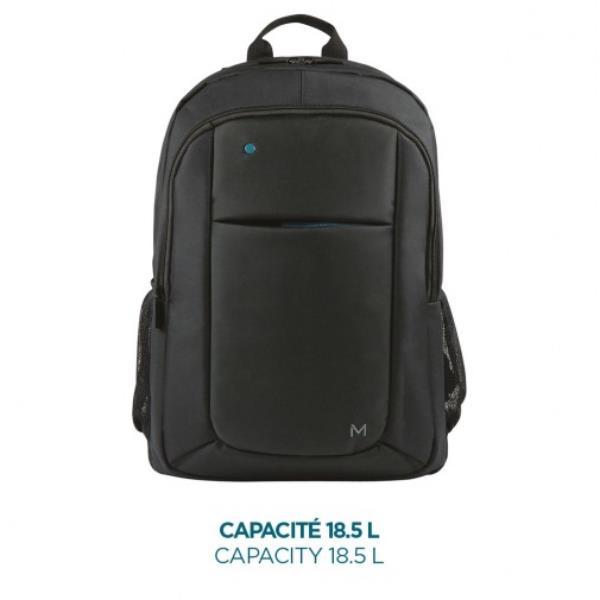 MOBILIS THE ONE ZAINO PER NTEBOOK DA 15.6" IN POLIESTERE 3 SCOMPARTI TASCA FRONTALE E TASCHE LATERALI NERO