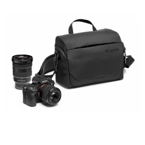 MANFROTTO ADVANCED SHOULDER M III BORSA FOTOGRAFICA IN TESSUTO TECNICO CON TRACOLLA 26.5X12X19.5 CM NERO