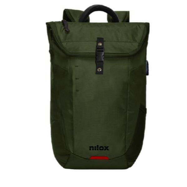 NILOX BACKPACK OUTDOOR ECO GREEN ZAINO PER NOTEBOOK DA 15.6" 30X47X16 CM 2 SCOMPARTI VERDE