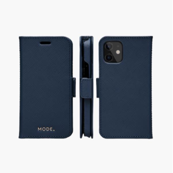 Dbramante 1928 New York - Custodia in pelle Saffiano per iPhone 12 mini - Blu