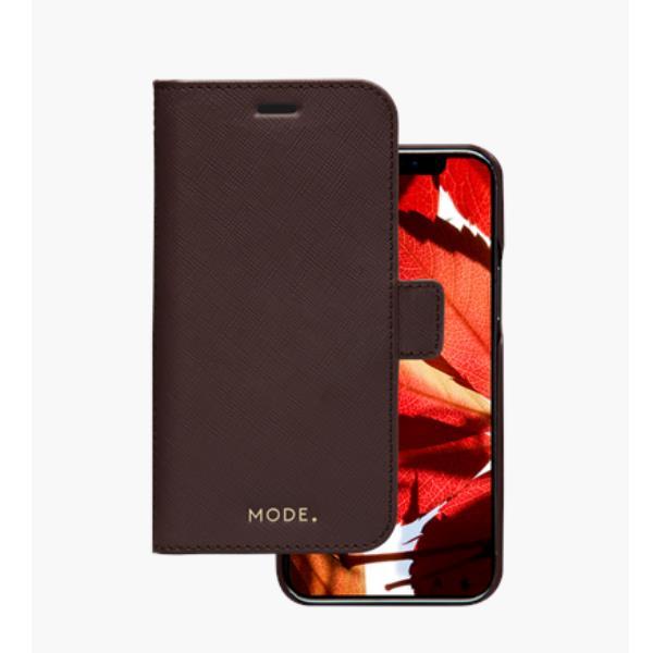 Dbramante 1928 New York - Custodia in pelle Saffiano per iPhone 1212 Pro - Marrone