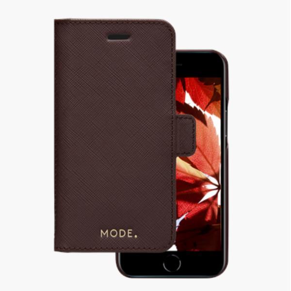 Dbramante 1928 New York - Custodia in pelle Saffiano per iPhone SE87 - Marrone