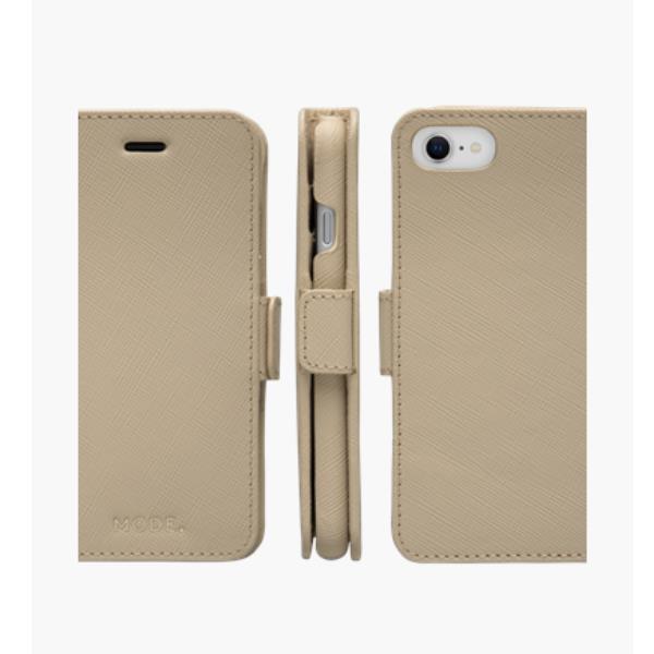 Dbramante 1928 New York - Custodia in pelle Saffiano per iPhone SE87 - Rosa Sabbia