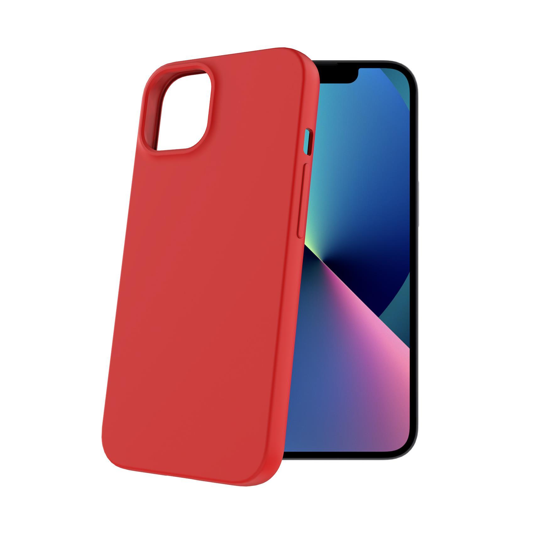 Celly PLANET - Cover per cellulare - poliuretano termoplastico (TPU) riciclato al 100% - rosso - per Apple iPhone 13
