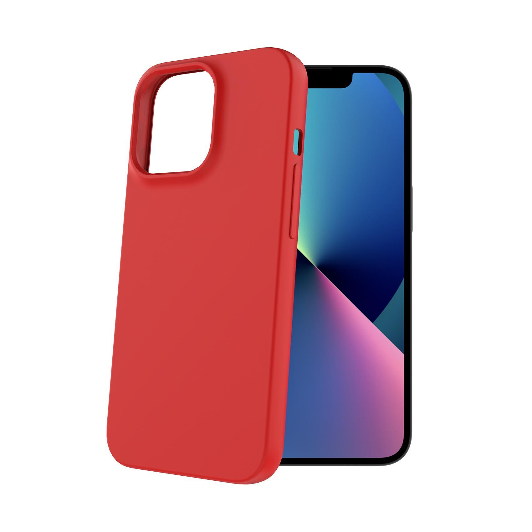 Celly PLANET - Cover per cellulare - poliuretano termoplastico (TPU) riciclato al 100% - rosso - per Apple iPhone 13 Pro