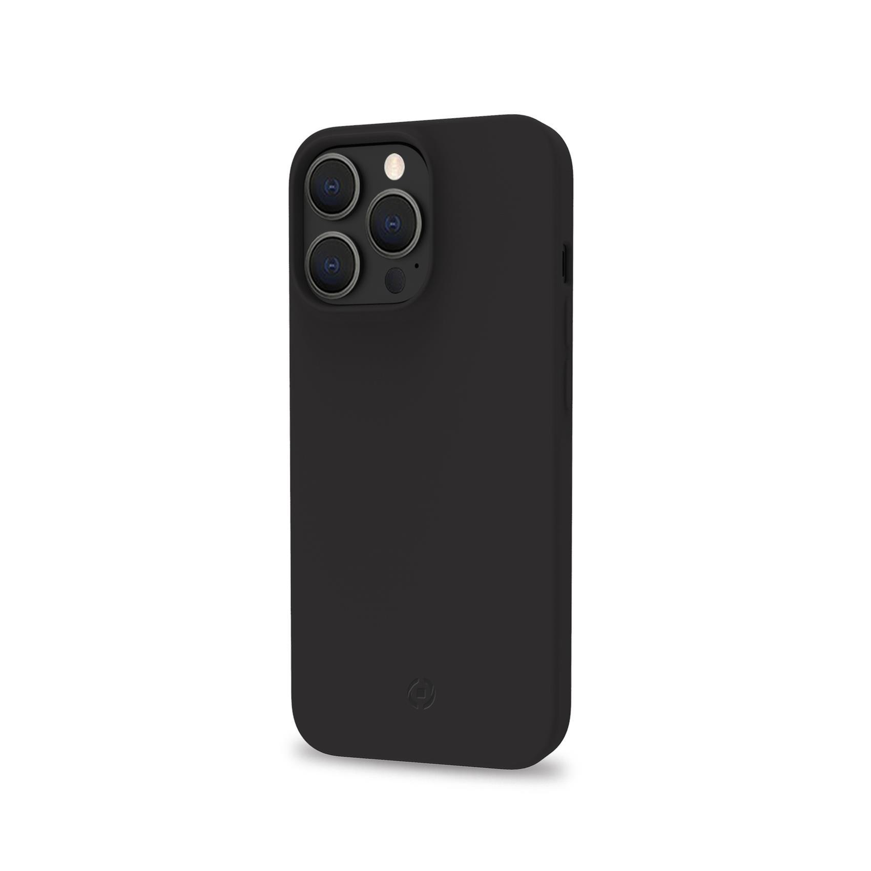 Celly PLANET - Cover per cellulare - poliuretano termoplastico (TPU) riciclato al 100% - nero - per Apple iPhone 14 Pro