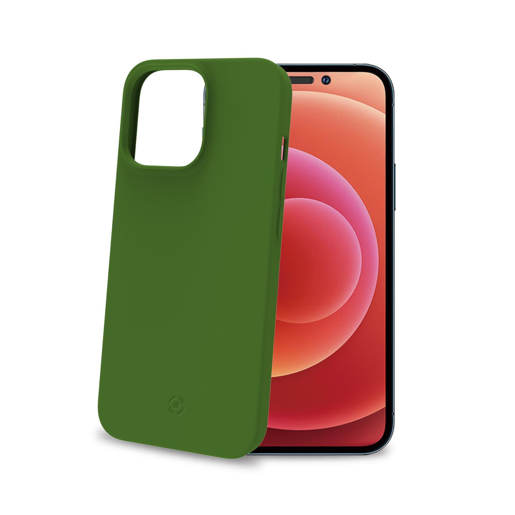 Celly PLANET - Cover per cellulare - poliuretano termoplastico (TPU) riciclato al 100% - verde - per Apple iPhone 14 Pro