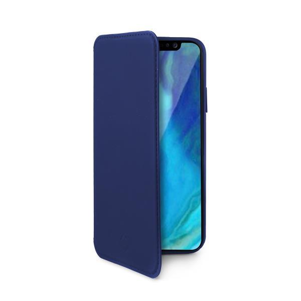 Celly Prestige - Flip cover per cellulare - poliuretano - blu - 6.5" - per Apple iPhone XS Max