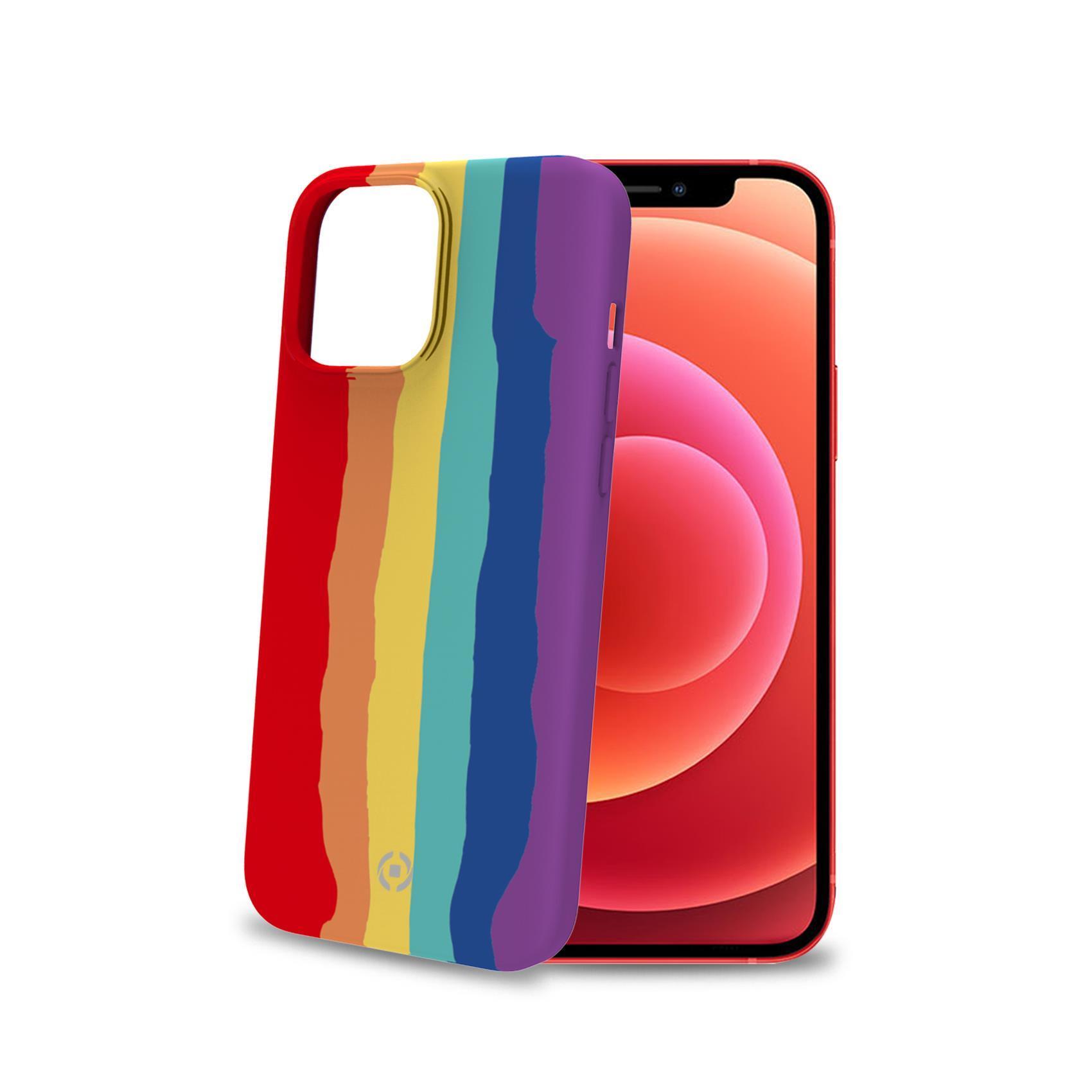 Celly Rainbow - Cover per cellulare - silicone - per Apple iPhone 13