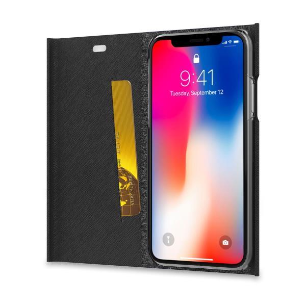 Celly - Flip cover per cellulare - nero - per Apple iPhone X