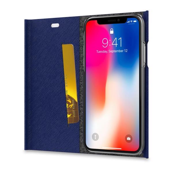 Celly - Flip cover per cellulare - blu - per Apple iPhone X