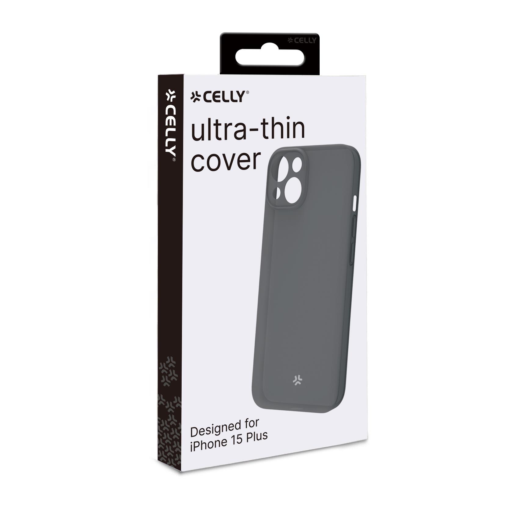 Celly SPACE - Cover per cellulare - TPU (poliuretano termoplastico) - nero - per Apple iPhone 15 Plus