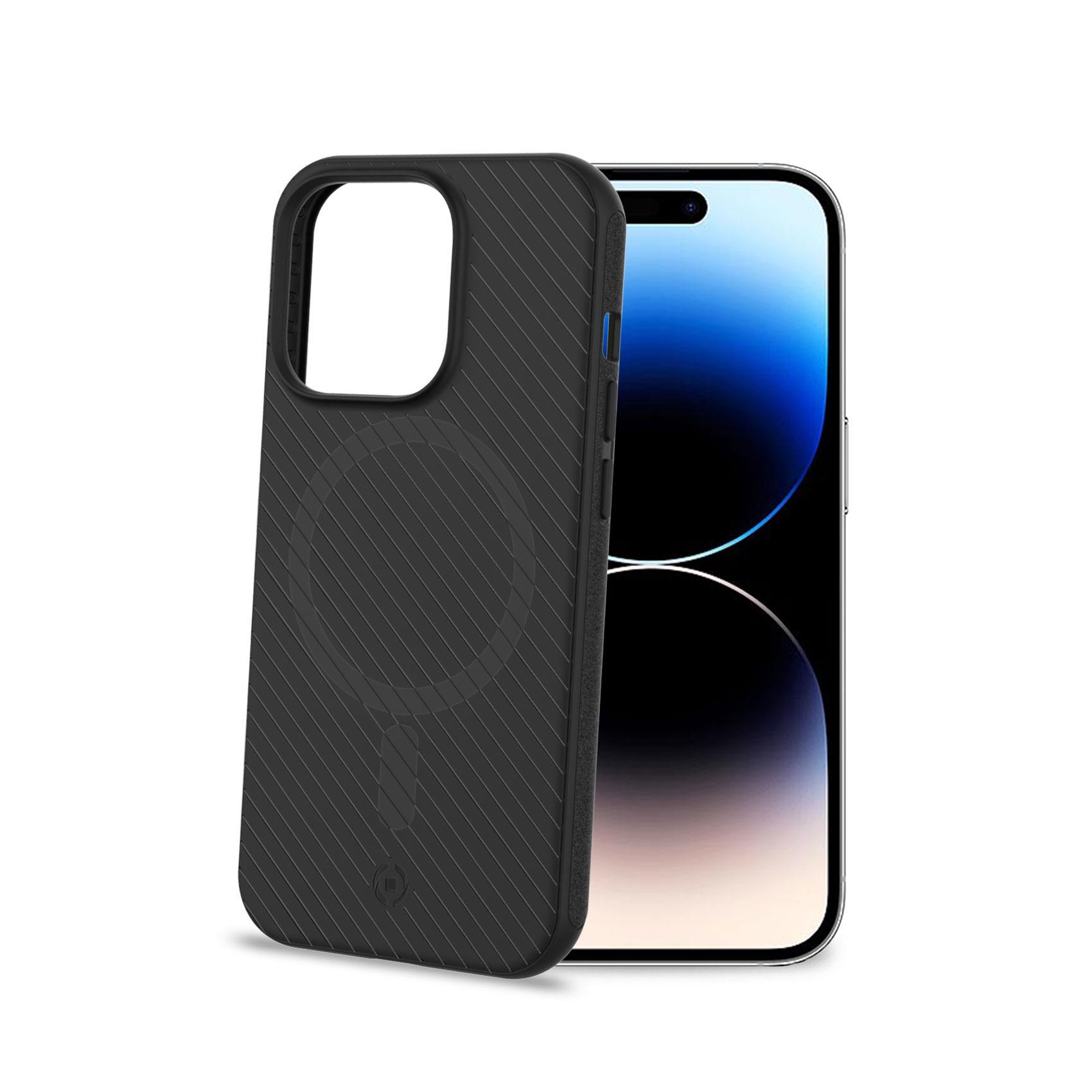 Celly UltraMag - Cover per cellulare - compatibile MagSafe - policarbonato, TPU (poliuretano termoplastico) - nero - per Apple iPhone 14 Pro